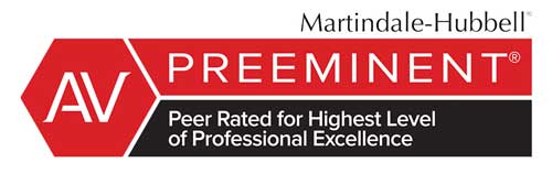 Martindale-Hubbell | AV Preeminent | Peer-Rated for Highest Level of Professional Experience